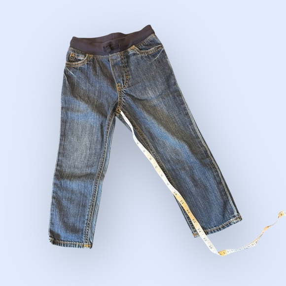 Carter’s Pull-On Jeans | Toddler Boys 3T | Working Drawstring Denim - Picture 3 of 7